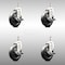 Service Caster 5 Inch 316SS Soft Rubber Wheel Swivel 1/2 Inch Threaded Stem Caster Set Brake SCC SCC-SS316TS20S514-SRS-TLB-121315-4 - alternate 1